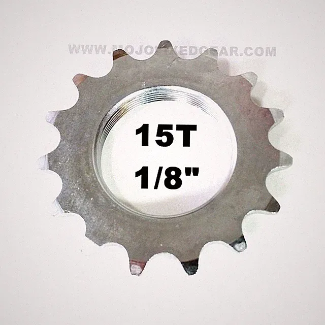 15T COG FIXED GEAR TRACK 15 TOOTH CHROME PLATE 1/8 INCH 1/8" FIXIE