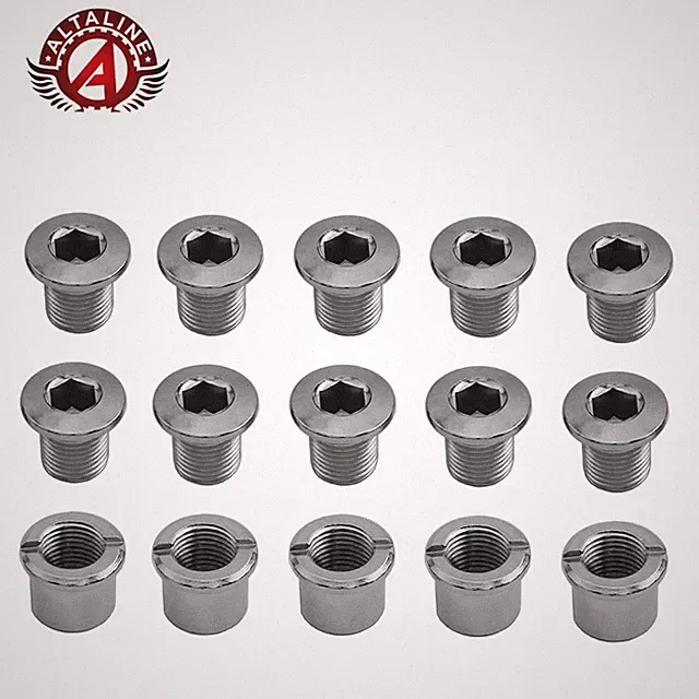 5 (FIVE) ALTALINE BICYCLE CHAINWHEEL CHROME TRIPLE BOLTS.