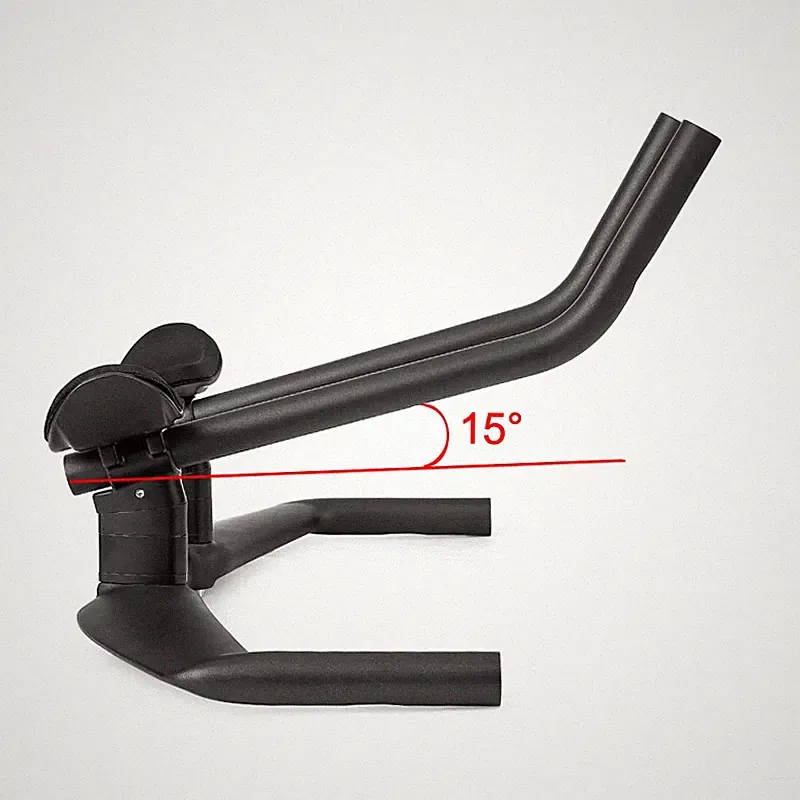 Aero Carbon Fiber Triathlon Bicycle Handlebar 15 Degrees of Left and Right Arms