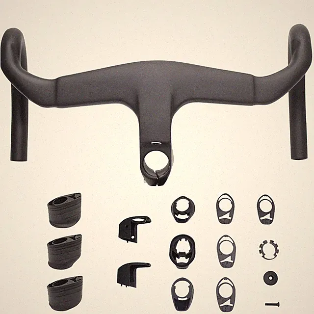 Carbon Road Bike Integrated Handlebar Inner Cable Routing Diameter 28.6mm.