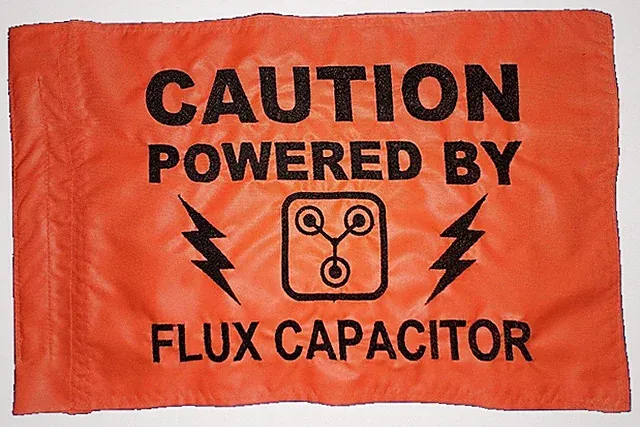 Custom FLUX CAPACITOR Safety Flag JEEP UTV ATV Recumbent Trike Bicycle 10x15