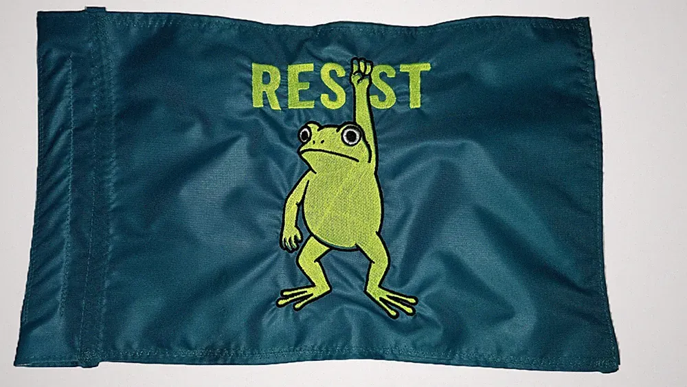 Custom Resist Frog Safety flag recumbent trike ATV bicycle BOAT 10x15