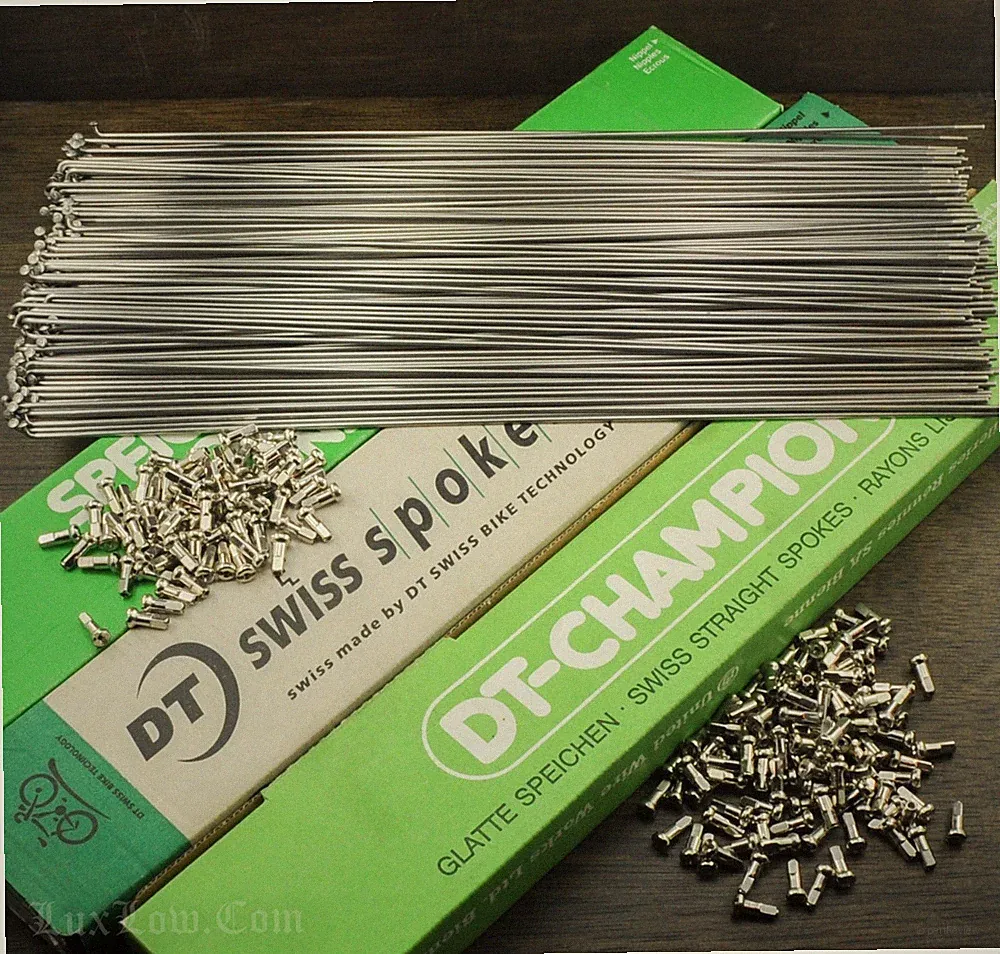 NOS DT Champion 15g 1.8mm SPOKES & NIPPLES Vintage Road Bike Wheel Tour Bicycle