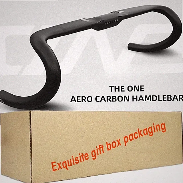 Road Gravel Bicycle Carbon Handlebar 360-420mm Fully Internal Routing Bent Bar