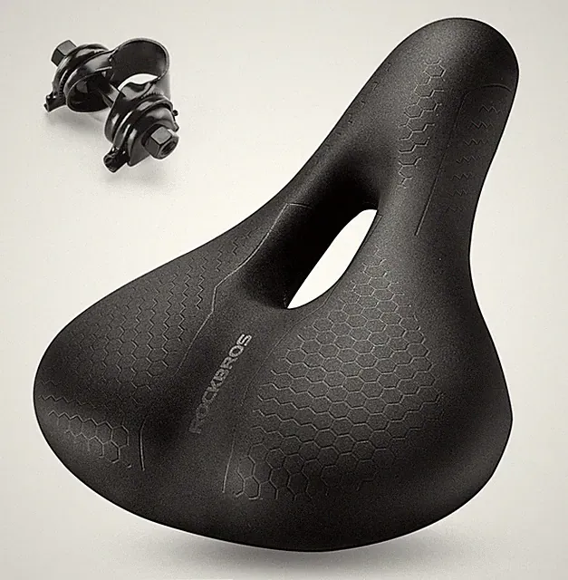 ROCKBROS Bike Seat Memory Foam Bike Saddle Comfortable Waterproof for City Mt...