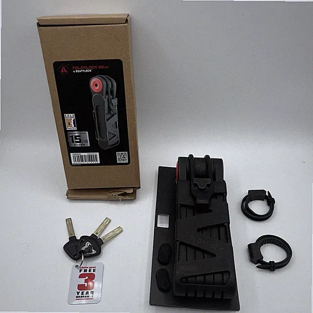 Seatylock FoldyLock Folding Bike Lock | 95cm | Silver 15/18