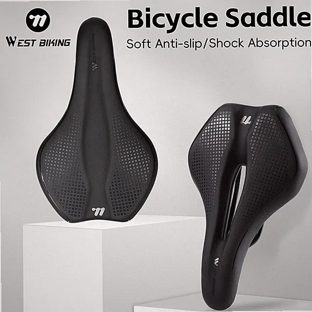 WEST BIKING Bicycle Bike Saddle Hollow Breathable Sponge Road Cycling Bike Seat