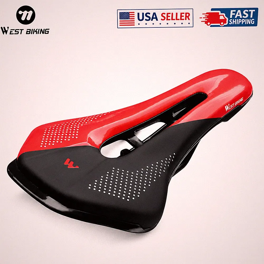 WEST BIKING Bicycle Saddle Hollow Road MTB Bike Seat Shock Absorbing Comfort Pad