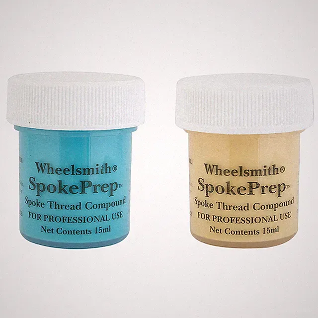 Wheel Smith Bicycle Spoke Thread Prep 2-Pack of 15mL Bottles Orange / Blue